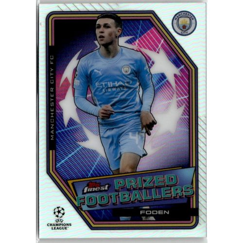 2021 Topps Finest UEFA Champions League Prized Footballers #PFF-16 Phil Foden