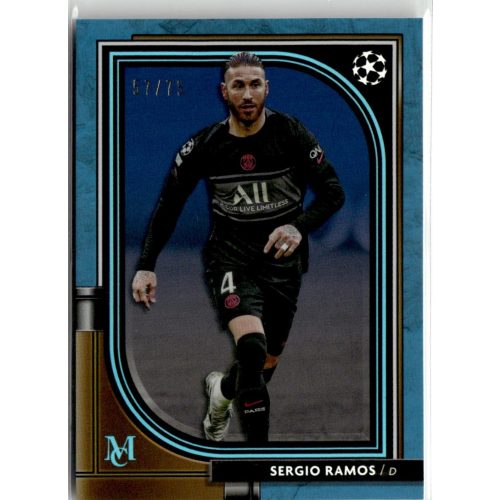 2021 Topps Museum Collection UEFA Champions League Sapphire #18 Sergio Ramos 57/75