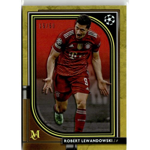 2021 Topps Museum Collection UEFA Champions League Gold #1 Robert Lewandowski 15/50