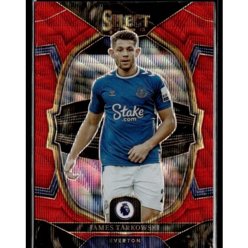 2022 Select Premier League Soccer Terrace Red Wave Prizm #40 James Tarkowski