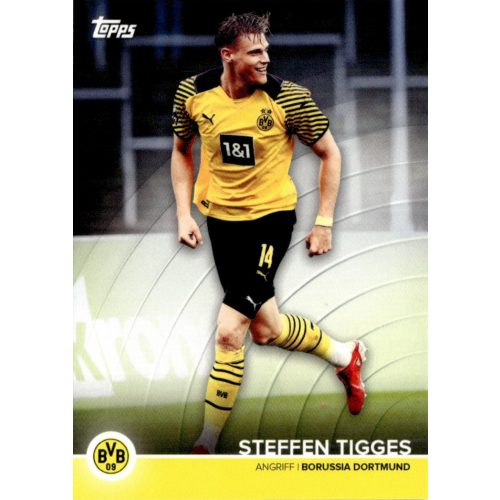 2021 Topps Borussia Dortmund Trading Cards Set Team Squad #BVB-ST Steffen Tigges