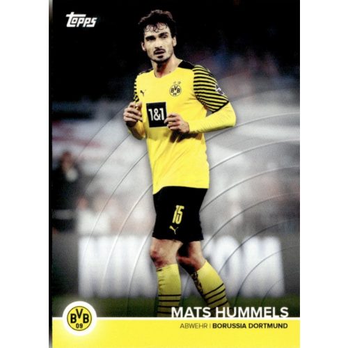 2021 Topps Borussia Dortmund Trading Cards Set Team Squad #BVB-MH Mats Hummels