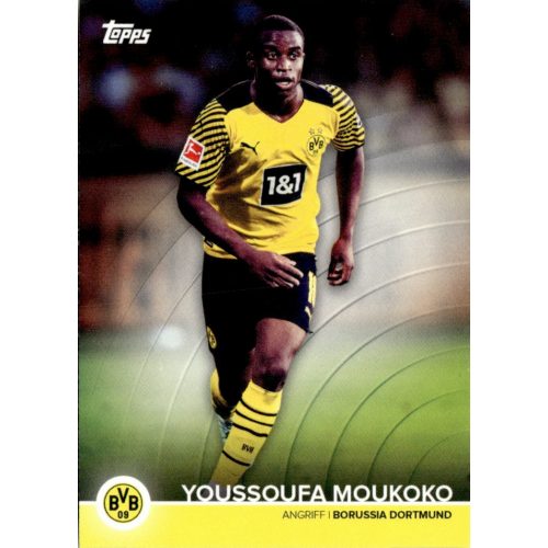 2021 Topps Borussia Dortmund Trading Cards Set Team Squad #BVB-YM Youssoufa Moukoko