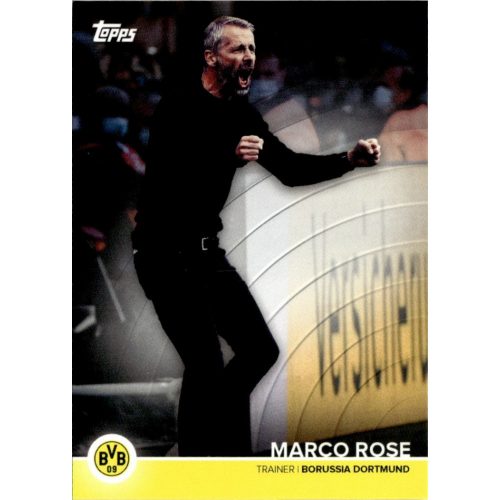 2021 Topps Borussia Dortmund Trading Cards Set Team Squad #BVB-MR Marco Rose