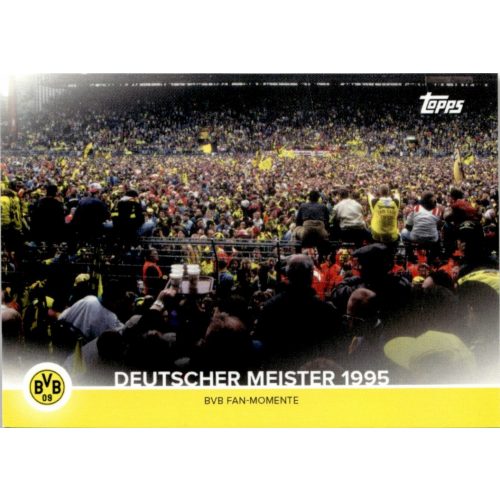 2021 Topps Borussia Dortmund Trading Cards Set BVB Fan Moments #B09-1 Deutscher Meister 1995