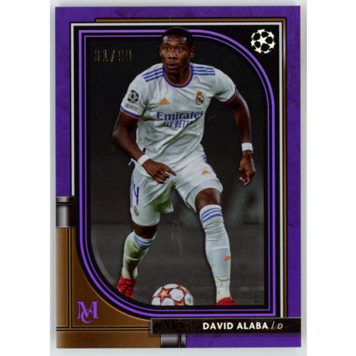 2021 Topps Museum Collection UEFA Champions League Amethyst #63 David Alaba 31/99