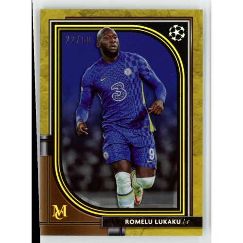 2021 Topps Museum Collection UEFA Champions League Gold #43 Romelu Lukaku 22/50