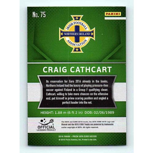 2016 Panini Panini Uefa Euro Prizm Base #75 Craig Cathcart