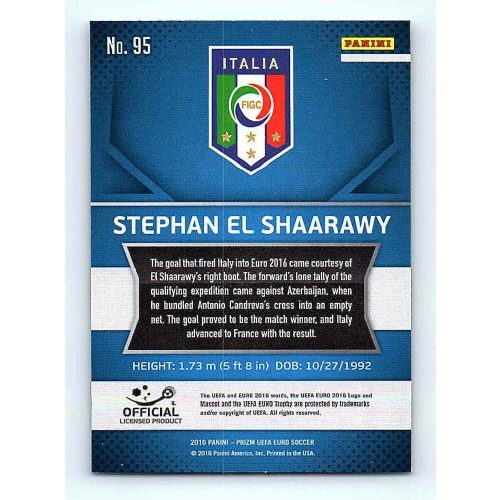 2016 Panini Panini Uefa Euro Prizm Base #95 Stephan El Shaarawy