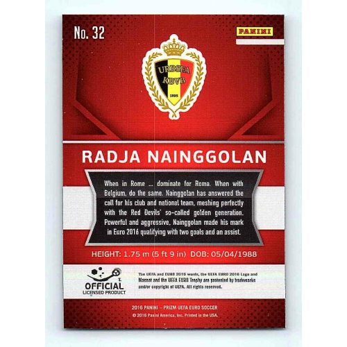 2016 Panini Panini Uefa Euro Prizm Base #32 Radja Nainggolan