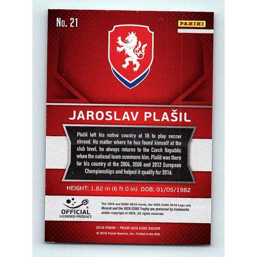 2016 Panini Panini Uefa Euro Prizm Base #21 Jaroslav Plasil