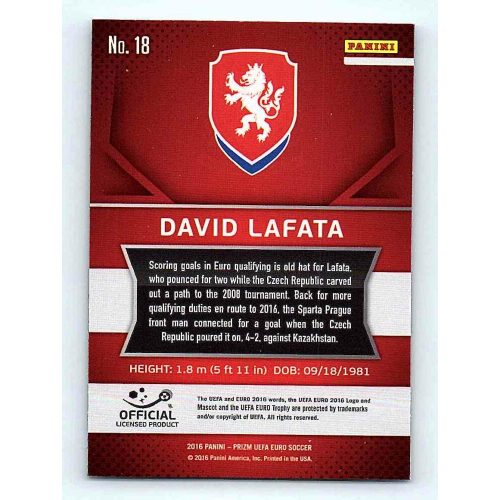 2016 Panini Panini Uefa Euro Prizm Base #18 David Lafata