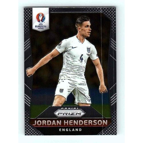 2016 Panini Uefa Euro Prizm Base #58 Jordan Henderson