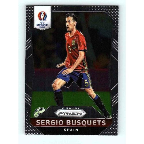 2016 Panini Uefa Euro Prizm Base #39 Sergio Busquets