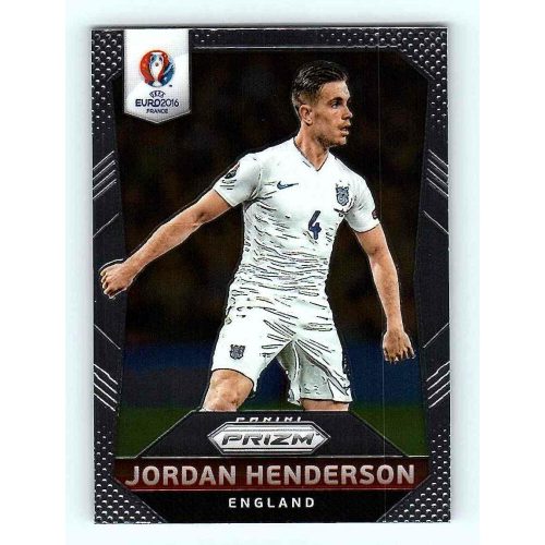 2016 Panini Uefa Euro Prizm Base #58 Jordan Henderson