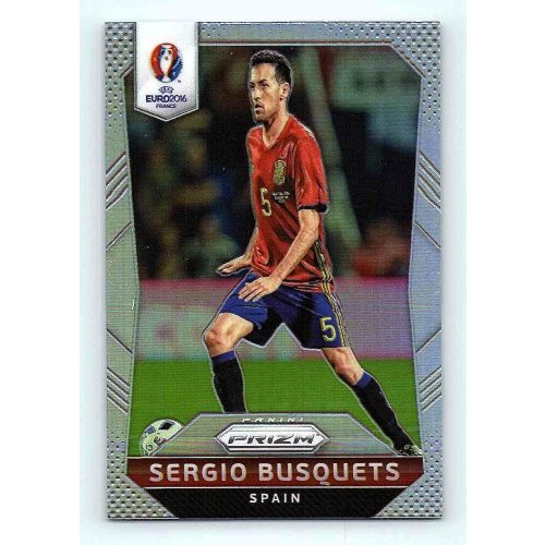 2016-17 Panini Uefa Euro Prizm Base Silver Prizms #39 Sergio Busquets