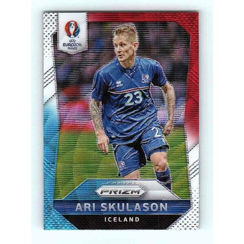 2016-17 Panini Uefa Euro Prizm Base Red & Light Blue Prizms #117 Ari Skulason