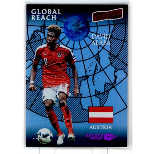 2016-17 Aficionado Soccer Global Reach Purple Press Proof #177 David Alaba    10/99