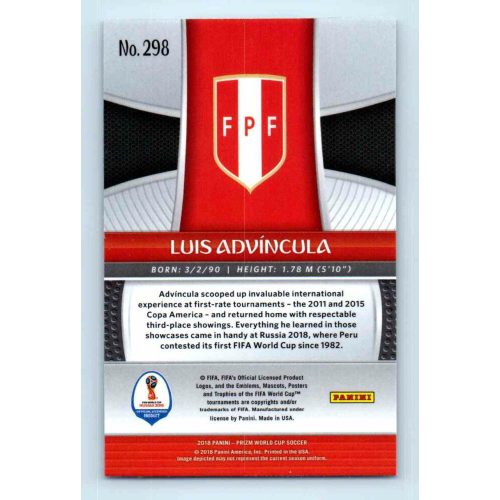 2017-18 Panini Prizm World Cup Soccer Base #298 Luis Advincula