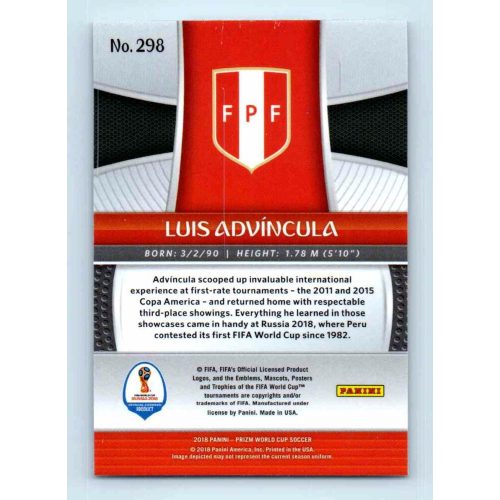 2017-18 Panini Prizm World Cup Soccer Base #298 Luis Advincula