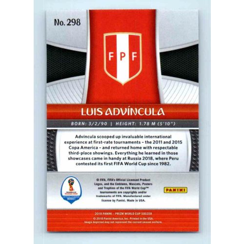 2017-18 Panini Prizm World Cup Soccer Base #298 Luis Advincula