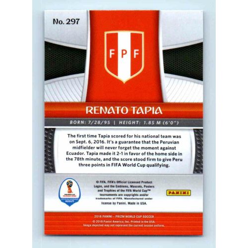 2017-18 Panini Prizm World Cup Soccer Base #297 Renato Tapia