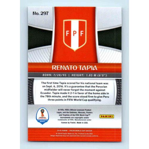 2017-18 Panini Prizm World Cup Soccer Base #297 Renato Tapia