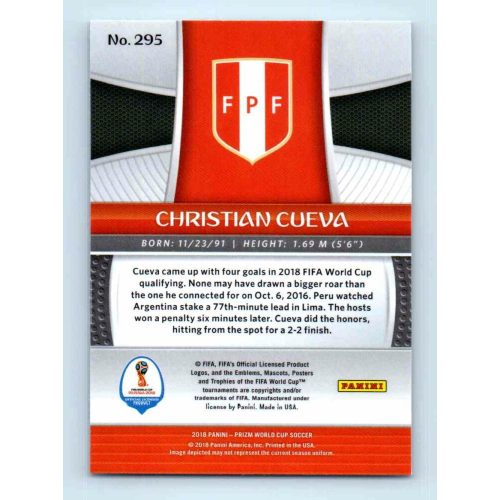 2017-18 Panini Prizm World Cup Soccer Base #295 Christian Cueva