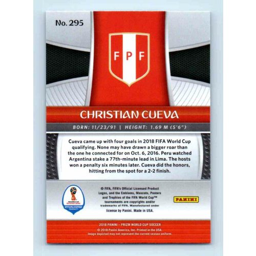 2017-18 Panini Prizm World Cup Soccer Base #295 Christian Cueva