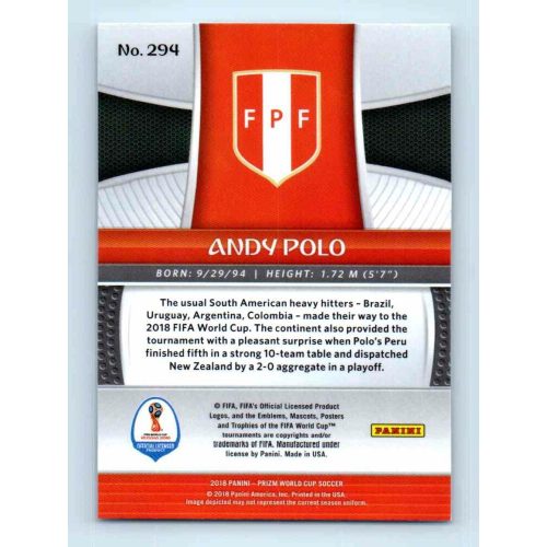 2017-18 Panini Prizm World Cup Soccer Base #294 Andy Polo