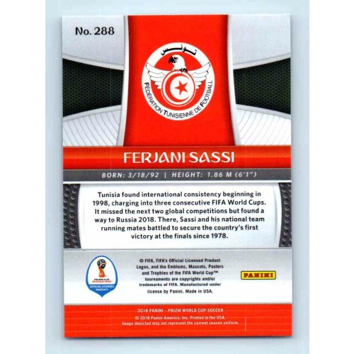 2017-18 Panini Prizm World Cup Soccer Base #288 Ferjani Sassi