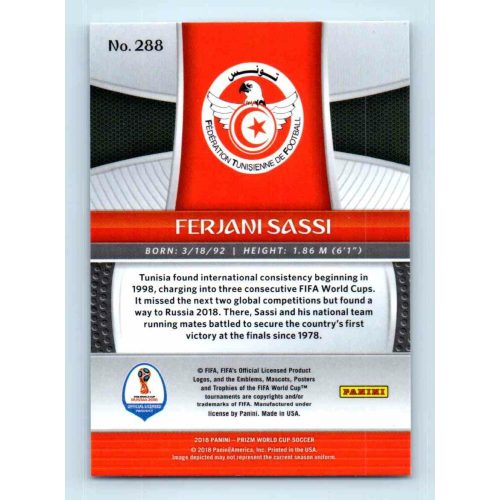 2017-18 Panini Prizm World Cup Soccer Base #288 Ferjani Sassi