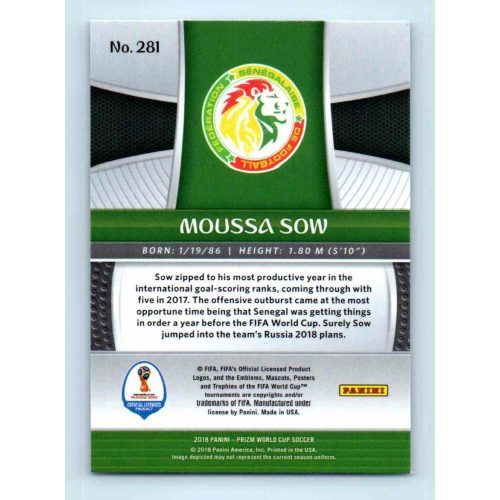 2017-18 Panini Prizm World Cup Soccer Base #281 Moussa Sow