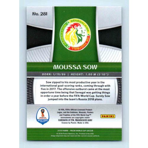 2017-18 Panini Prizm World Cup Soccer Base #281 Moussa Sow