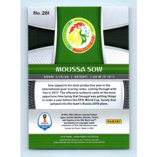 2017-18 Panini Prizm World Cup Soccer Base #281 Moussa Sow