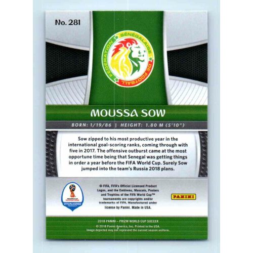 2017-18 Panini Prizm World Cup Soccer Base #281 Moussa Sow