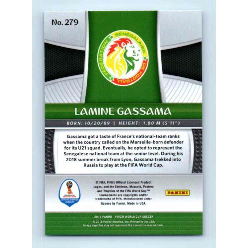 2017-18 Panini Prizm World Cup Soccer Base #279 Lamine Gassama