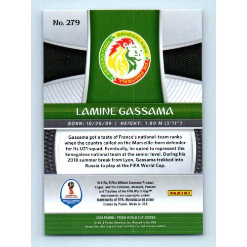 2017-18 Panini Prizm World Cup Soccer Base #279 Lamine Gassama