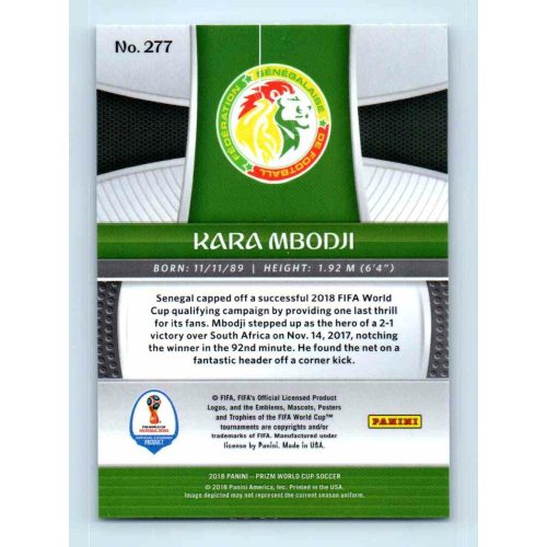 2017-18 Panini Prizm World Cup Soccer Base #277 Kara Mbodji