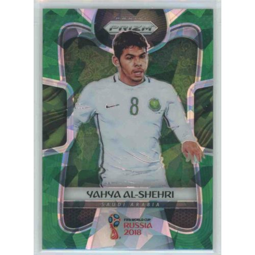 2017-18 Panini Prizm World Cup Soccer Base Green Crytals #178 Yahya Al-Shehri    17/25