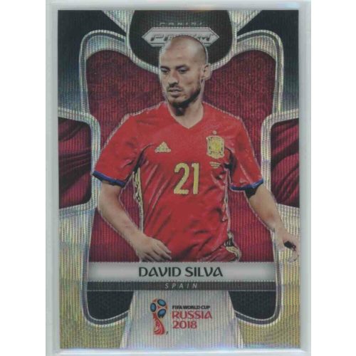 2017-18 Panini Prizm World Cup Soccer Base Black Gold Wave #201 David Silva