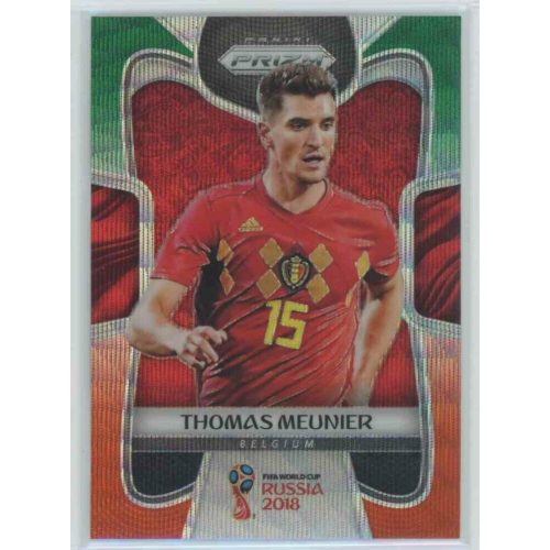 2017-18 Panini Prizm World Cup Soccer Base Green Orange Wave #22 Thomas Meunier