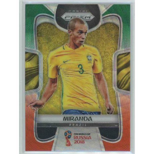 2017-18 Panini Prizm World Cup Soccer Base Green Orange Wave #34 Miranda