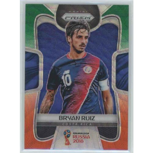 2017-18 Panini Prizm World Cup Soccer Base Green Orange Wave #47 Bryan Ruiz