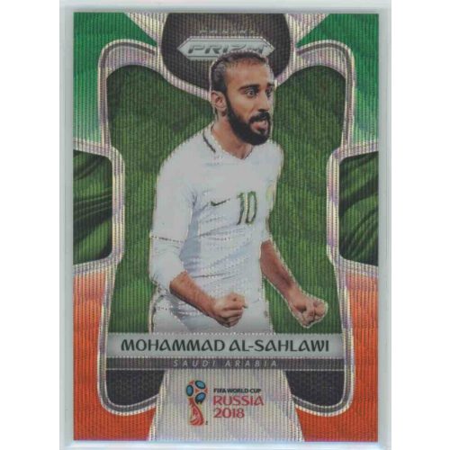 2017-18 Panini Prizm World Cup Soccer Base Green Orange Wave #172 Mohammad Al-Sahlawi