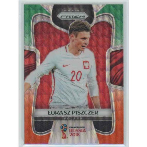 2017-18 Panini Prizm World Cup Soccer Base Green Orange Wave #148 Lukasz Piszczek