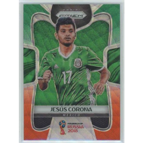 2017-18 Panini Prizm World Cup Soccer Base Green Orange Wave #136 Jesus Corona