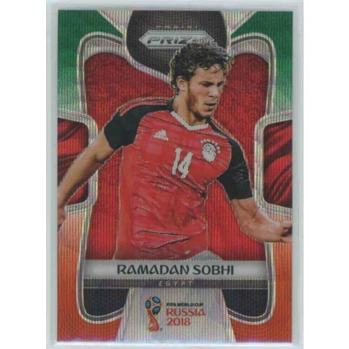 2017-18 Panini Prizm World Cup Soccer Base Green Orange Wave #60 Ramadan Sobhi