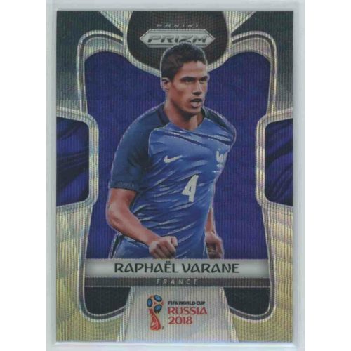 2017-18 Panini Prizm World Cup Soccer Base Black Gold Wave #84 Raphael Varane