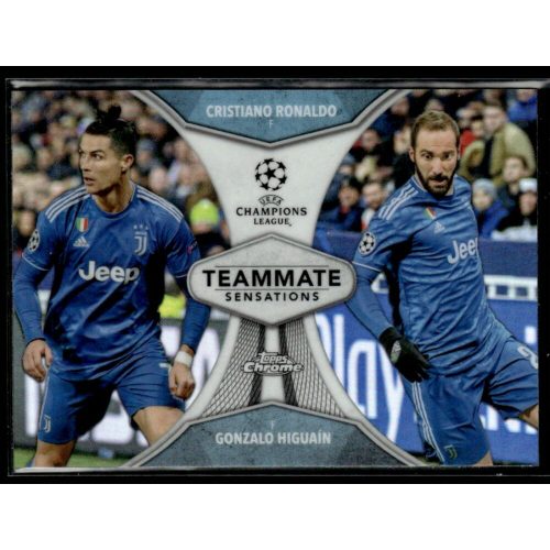 2019 Topps Chrome UEFA Champions League Teammate Sensations  #TS-RH Gonzalo Higuaín/Cristiano Ronaldo